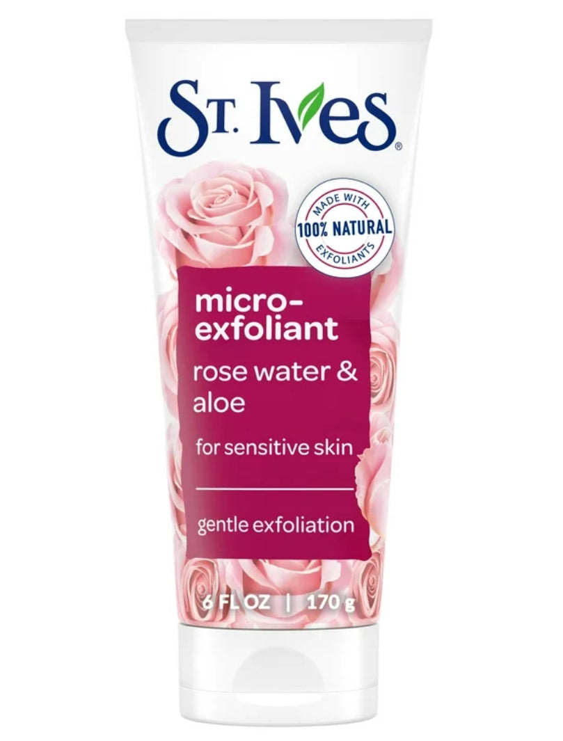 St. Ives Micro Face Exfoliant Rose Water & Aloe Facial Exfoliator for Sensitive Skin 6 oz