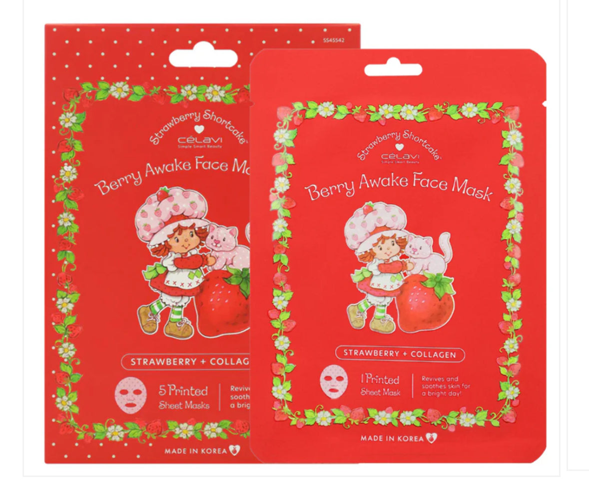 Celavi Strawberry Shortcake Face Mask
