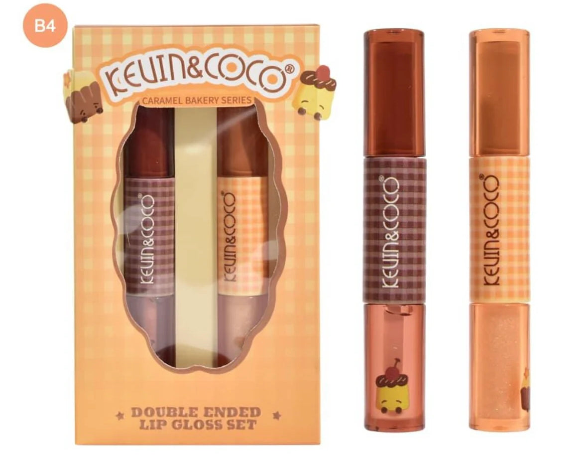 KEVIN & COCO double ended Lip gloss set 