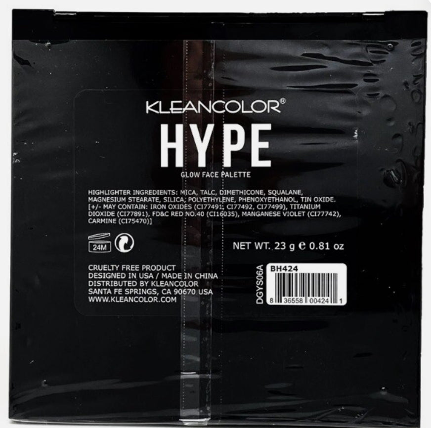 Kleancolor Hype Glow Face Palette