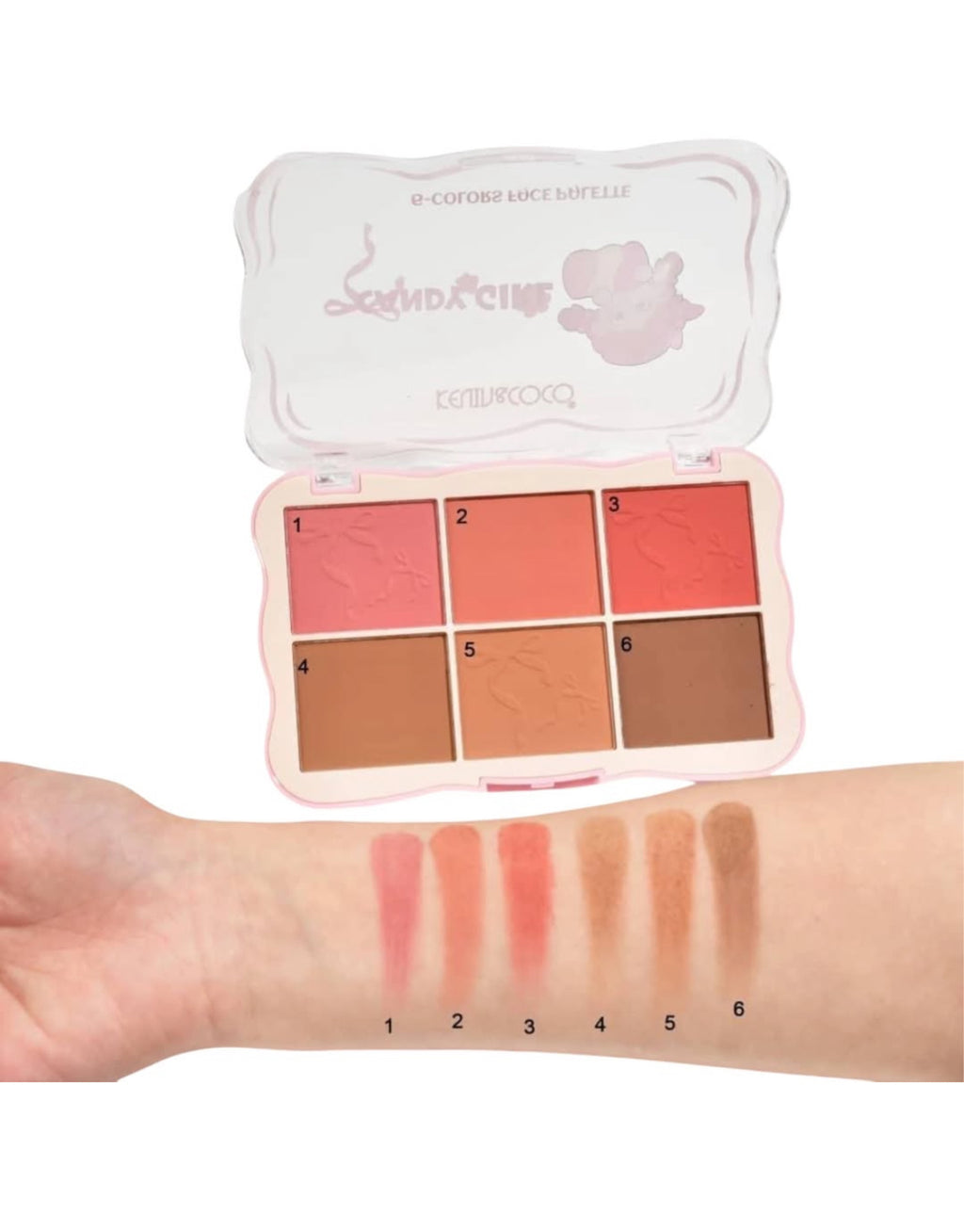 Kevin & Coco 6-Color Face Palette (Blush & Contour)