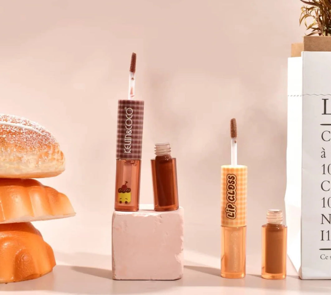 Lips-Kevin&Coco Caramel Bakery Series Double Ended Lip Gloss Set