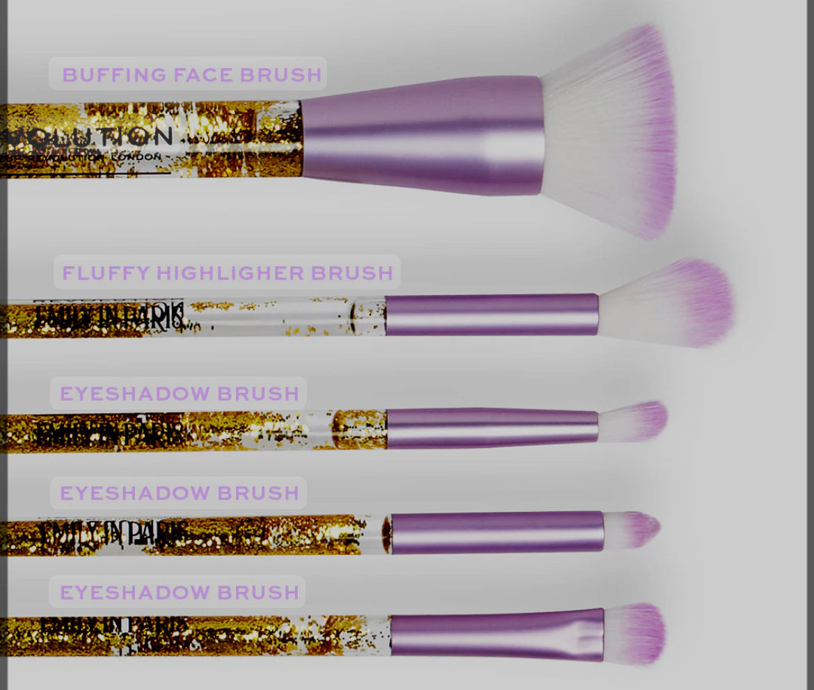 Makeup Revolution Emily In Paris Tres Chic Brush Set - 5pc